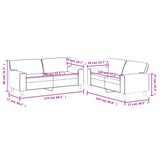 2 Piece Sofa Set Cappuccino Faux Leather - Close-Up Angle