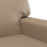 3 Piece Sofa Set Cappuccino Faux Leather - Rear View