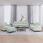 4 Piece Sofa Set Light Grey Velvet