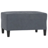 4 Piece Sofa Set Dark Grey Velvet - Rear View