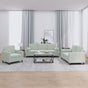 3 Piece Sofa Set with Pillows Light Grey Velvet