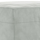 4 Piece Sofa Set with Pillows Light Grey Velvet - Close-Up Angle