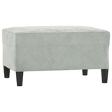 4 Piece Sofa Set with Pillows Light Grey Velvet - Low Angle