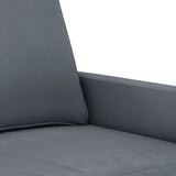 4 Piece Sofa Set with Pillows Dark Grey Velvet