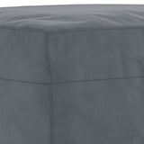 4 Piece Sofa Set with Pillows Dark Grey Velvet - Close-Up Angle