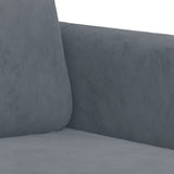 2 Piece Sofa Set Dark Grey Velvet - 45-Degree Angle