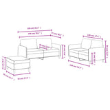 3 Piece Sofa Set Light Grey Velvet