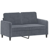 3 Piece Sofa Set Dark Grey Velvet - Side View