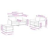 3 Piece Sofa Set Dark Grey Velvet - Extra Image