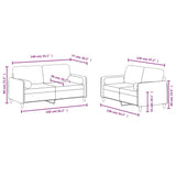 2 Piece Sofa Set with Pillows Dark Grey Velvet - Low Angle