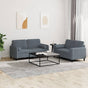 2 Piece Sofa Set with Pillows Dark Grey Velvet