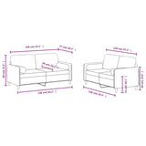 2 Piece Sofa Set with Pillows Black Velvet - Low Angle