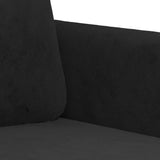 3 Piece Sofa Set with Pillows Black Velvet