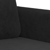 3 Piece Sofa Set with Pillows Black Velvet - 45-Degree Angle