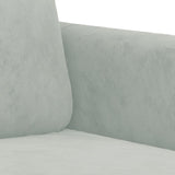 2 Piece Sofa Set Light Grey Velvet - 45-Degree Angle
