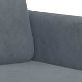 2 Piece Sofa Set Dark Grey Velvet - 45-Degree Angle