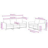 2 Piece Sofa Set Dark Grey Velvet