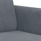 2 Piece Sofa Set with Pillows Dark Grey Velvet - Rear View