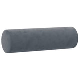 3 Piece Sofa Set with Pillows Dark Grey Velvet - Rear View