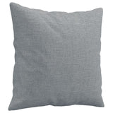 3 Piece Sofa Set with Pillows Light Grey Fabric - Low Angle