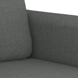 4 Piece Sofa Set with Pillows Dark Grey Fabric - Close-Up Angle