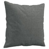 4 Piece Sofa Set with Pillows Dark Grey Fabric