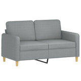 3 Piece Sofa Set with Cushions Light Grey Fabric