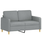 3 Piece Sofa Set with Cushions Light Grey Fabric - Side View