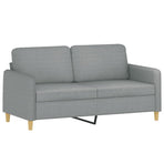 3 Piece Sofa Set with Cushions Light Grey Fabric