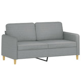 3 Piece Sofa Set with Cushions Light Grey Fabric - Top-Down View