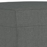 3 Piece Sofa Set with Cushions Dark Grey Fabric - Close-Up Angle