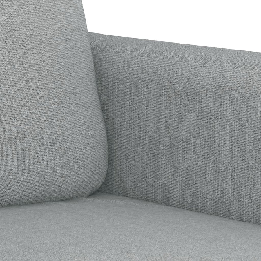 2 Piece Sofa Set with Pillows Light Grey Fabric