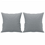 2 Piece Sofa Set with Pillows Light Grey Fabric