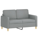 3 Piece Sofa Set with Pillows Light Grey Fabric - Side View