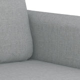 3 Piece Sofa Set with Pillows Light Grey Fabric - Rear View