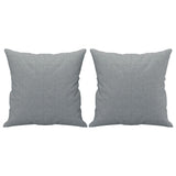 3 Piece Sofa Set with Pillows Light Grey Fabric - Low Angle
