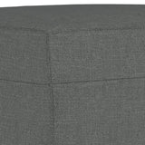 3 Piece Sofa Set with Pillows Dark Grey Fabric - Close-Up Angle