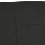 3 Piece Sofa Set with Pillows Black Fabric - Close-Up Angle