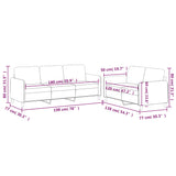 2 Piece Sofa Set with Cushions Black Fabric - Close-Up Angle