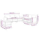 3 Piece Sofa Set with Cushions Dark Grey Fabric
