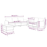 3 Piece Sofa Set with Cushions Black Fabric - Extra Image