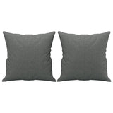2 Piece Sofa Set with Pillows Dark Grey Fabric - Rear View