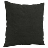 2 Piece Sofa Set with Pillows Black Fabric - 45-Degree Angle