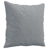 3 Piece Sofa Set with Pillows Light Grey Fabric