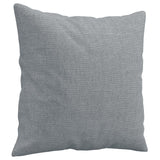 3 Piece Sofa Set with Pillows Light Grey Fabric - Rear View