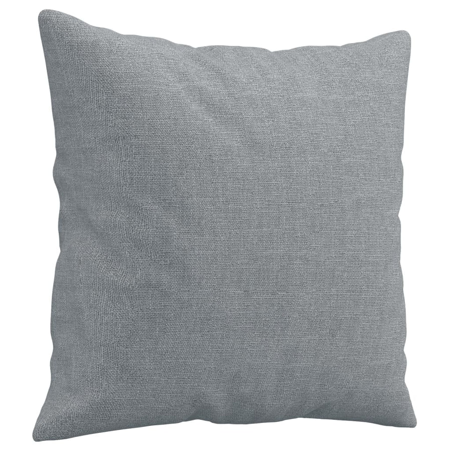 3 Piece Sofa Set with Pillows Light Grey Fabric