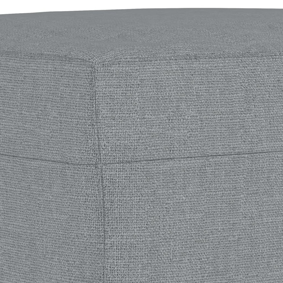3 Piece Sofa Set with Pillows Light Grey Fabric