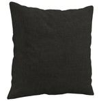 3 Piece Sofa Set with Pillows Black Fabric