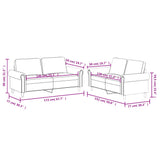 2 Piece Sofa Set with Cushions Black Faux Leather - Close-Up Angle