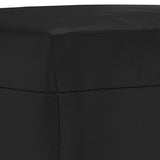 3 Piece Sofa Set with Pillows Black Faux Leather